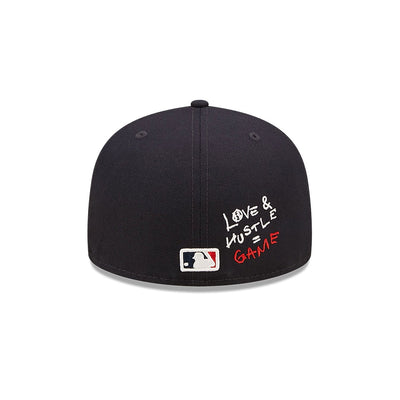 Atlanta Braves Heart Side Patch Fitted Black