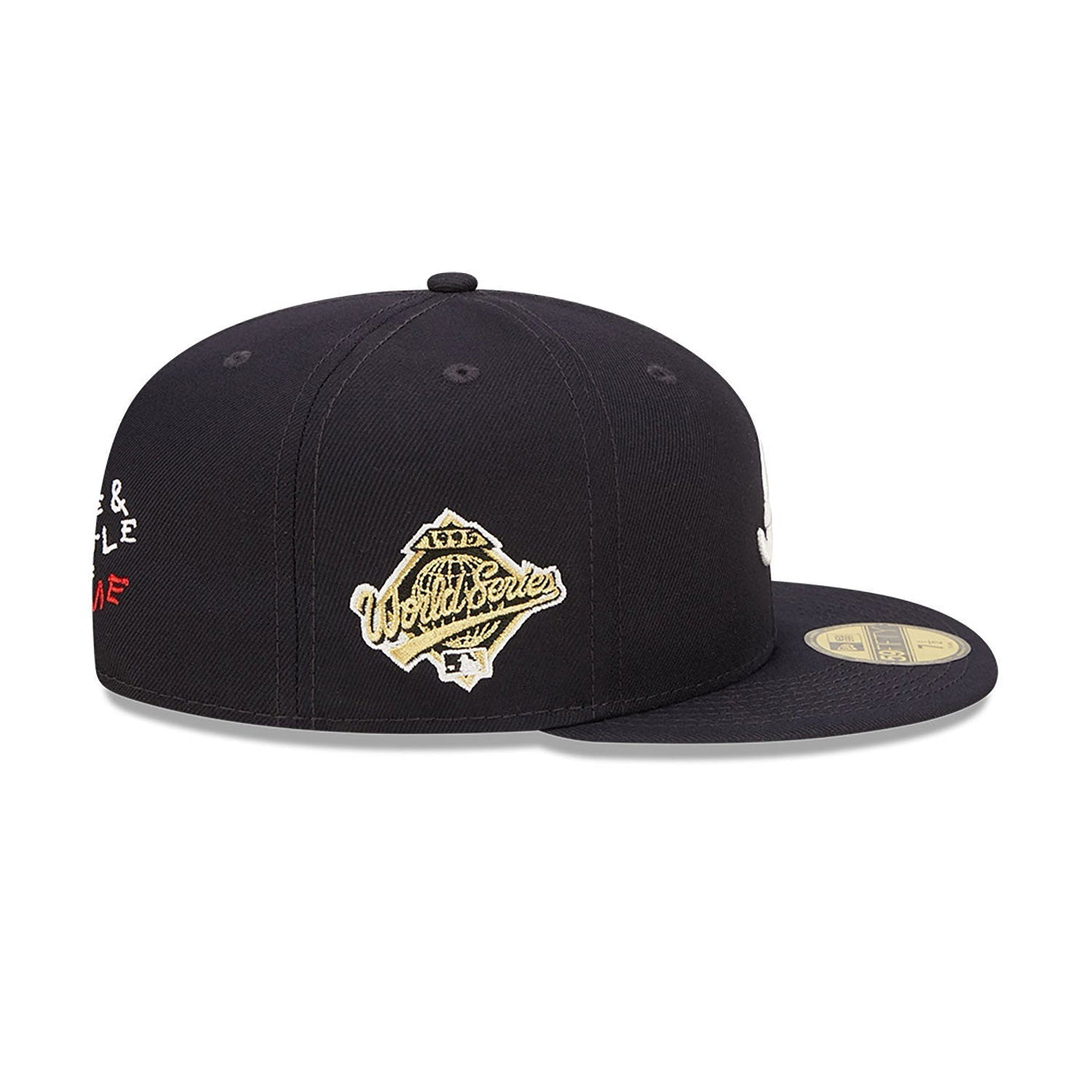 Atlanta Braves Heart Side Patch Fitted Black