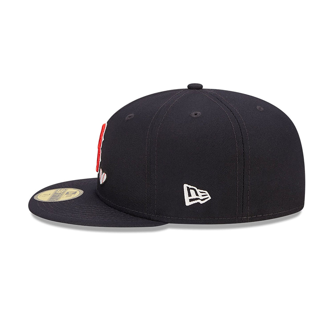 Boston Red Sox Heart Side Patch Fitted Black
